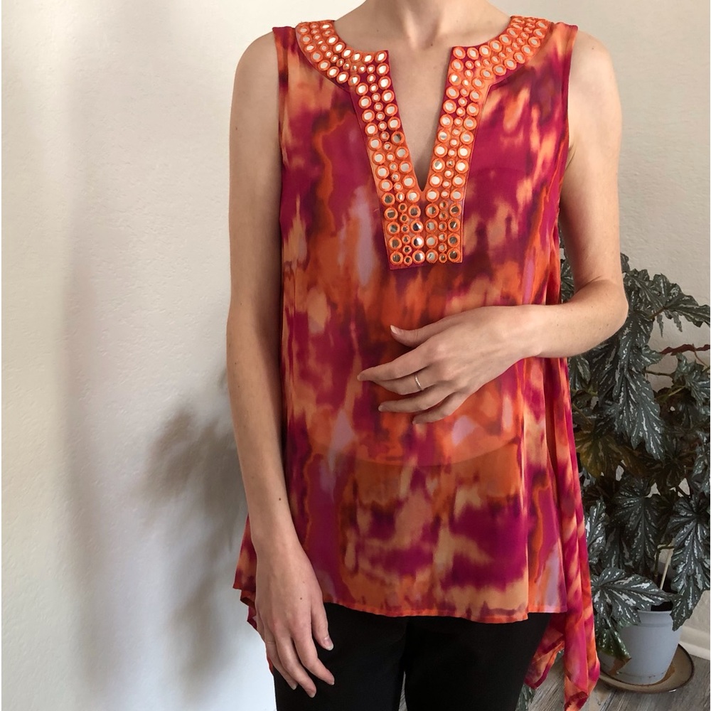 EUC Michael Kors slit neck blouse